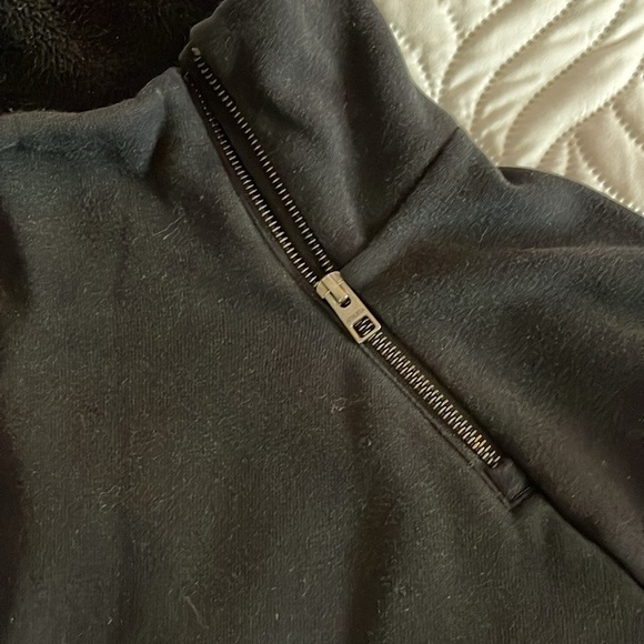 Athleta fleece lined mock neck sweatshirt dress - wms small - Picture 2 of 4